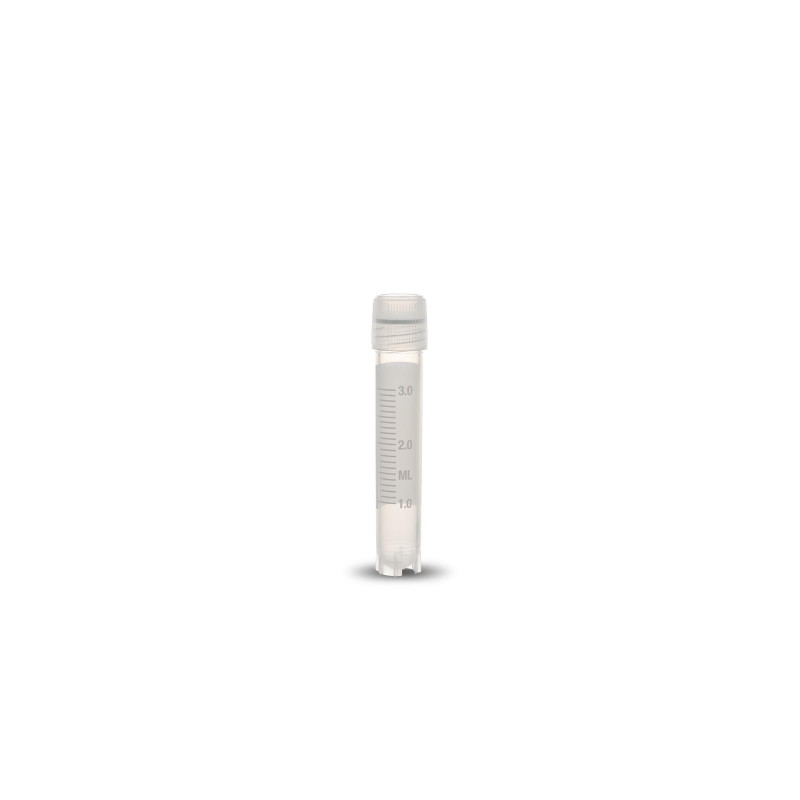 Criotubi 3ml filettatura esterna Freestanding con O-ring in silicone