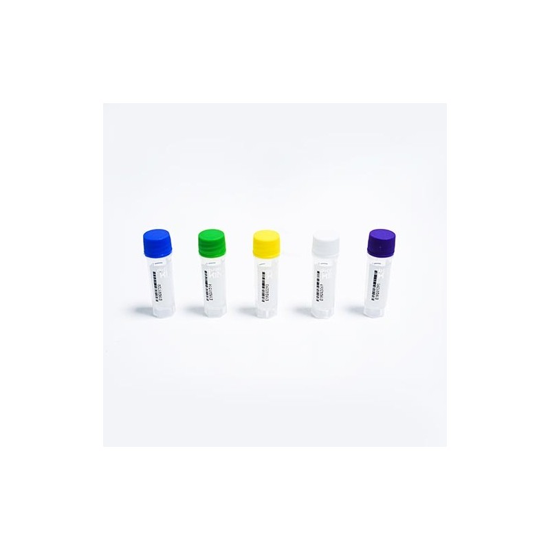 Criotubi 1ml sterili filettatura esterna barcoded graduate con area di scrittura - 25pz