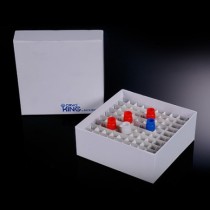 Box cartone bianco a 81 posti 130x130mm - h5cm da -196C a 121C - 1pz
