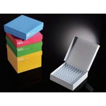 Box cartone coperchio incernierato 81 posti 130x130mm - h5cm divisore interno in PP e indice alfa-numerico - 20pz