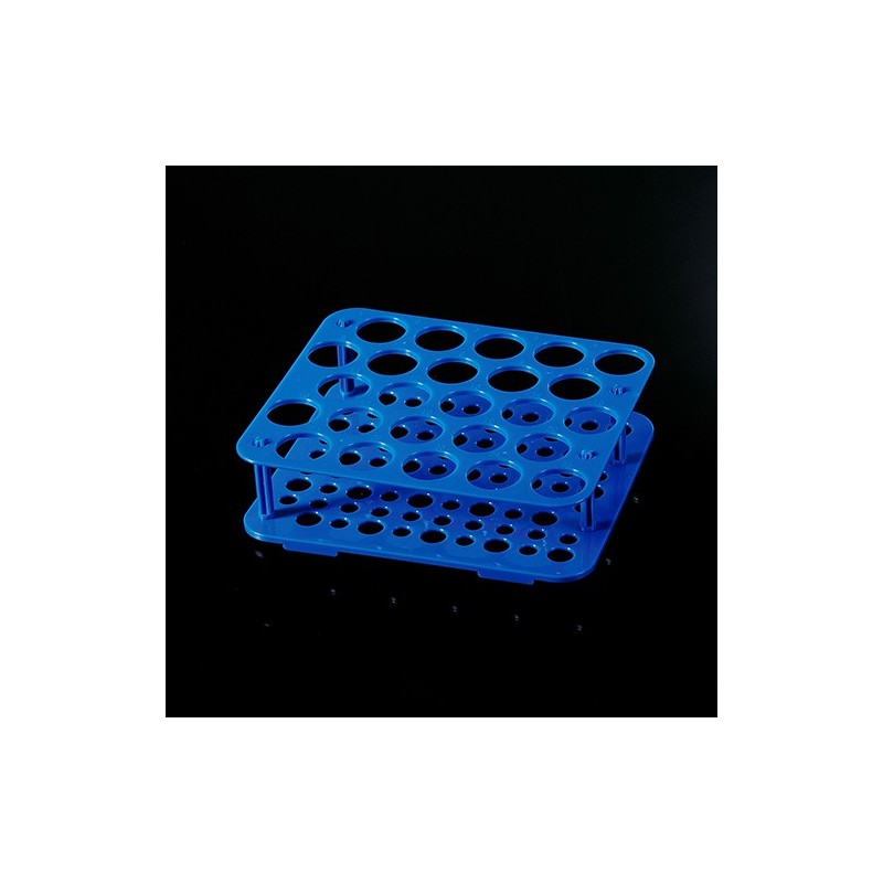 Rack PP 25 posti per provette 50ml blu - 1pz Rack PP 25 posti per provette 50ml blu - 1pz