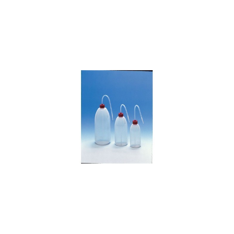 Spruzzette with the drinking straw curve of polyethylene. 100ml. 1 piece 