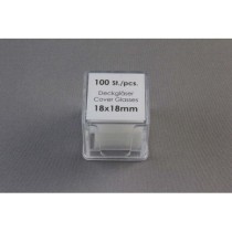 18 x 18 mm No. 1 Siliconized Cover Slides
