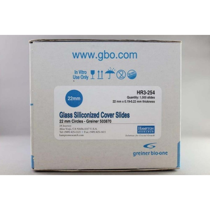 22 mm Siliconized Circle Coverslips
