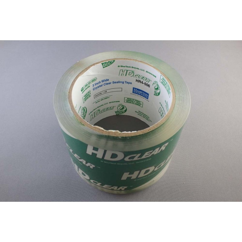 3 inch wide x 55 yard Crystal Clear Sealing Tape - 3 inch x 55 yard roll - 1/rl