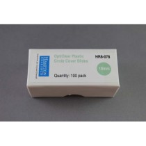 18 mm x  0.22 mm OptiClear Plastic Circle Cover Slides - 1000/pk