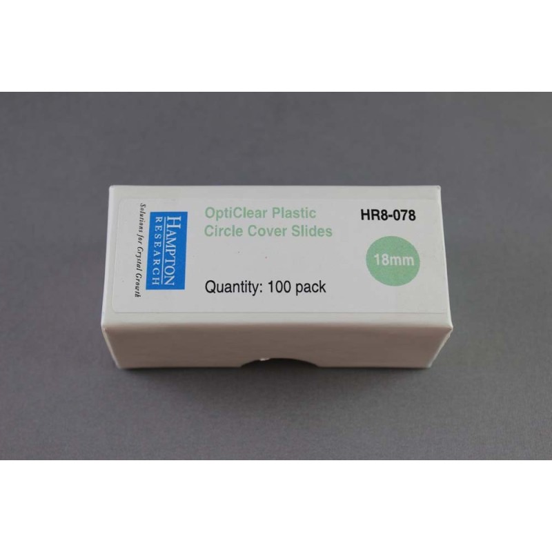 18 mm x  0.22 mm OptiClear Plastic Circle Cover Slides - 1000/pk