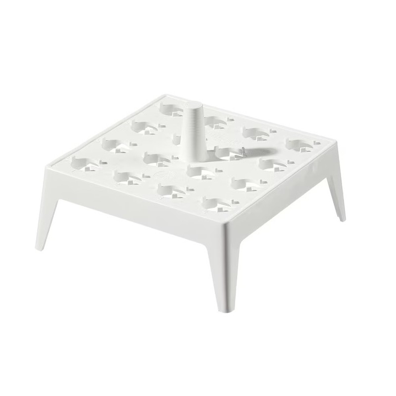 Rack nalgene galleggiante 16 posti quadrato per microtubi da 1.0 a 2.0ml.