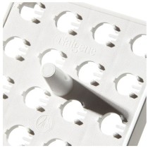 Rack nalgene galleggiante 16 posti quadrato per microtubi da 1.0 a 2.0ml.