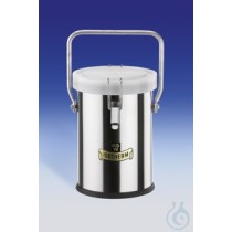 Dewar 4 lt 26 B-E int vetro 3.3 / acciaio inox con coperchio e maniglia