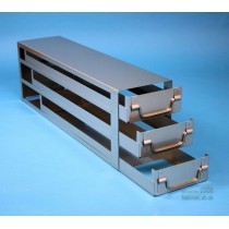 Sistema a 3 cassetti ognuno contenente 4 Cryoboxes da 50mm. (12 cryoboxes in totale). Dimensioni 580x18