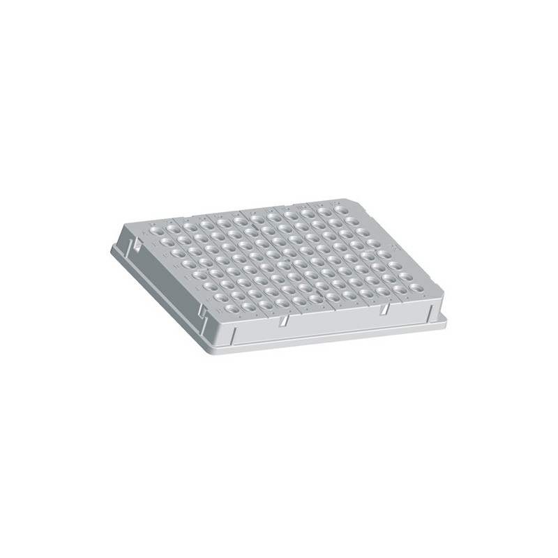 Piastra Actares® fully-skirted 96x0.1ml (LP) Well Firm Deck Plate- Ultra-trasp