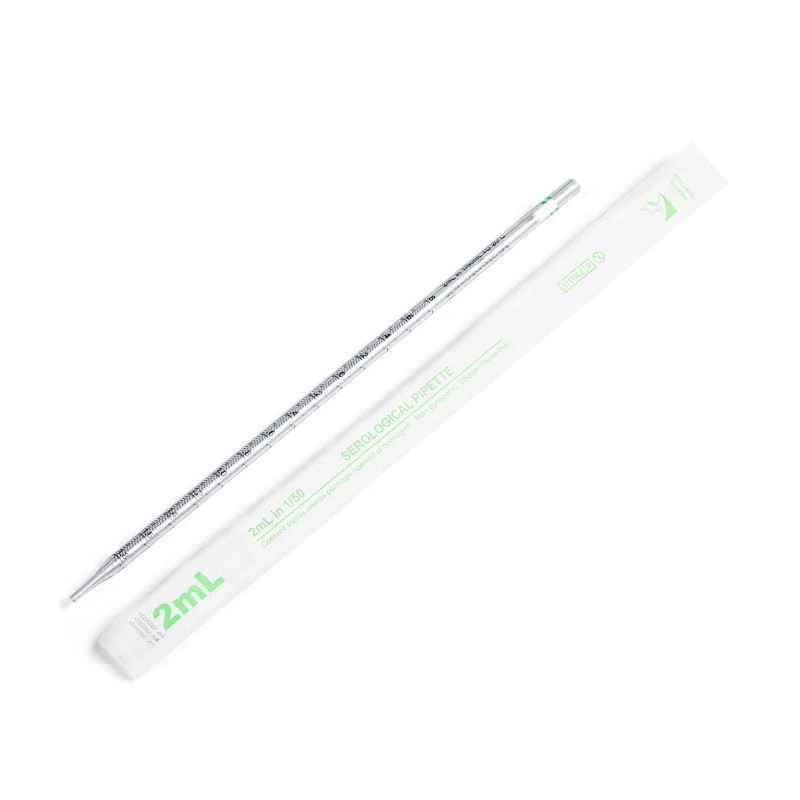 Pipette sierologiche 2ml Actares® pre-sterili verde