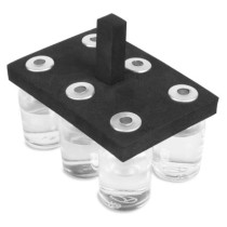 Rack galleggiante in schiuma 6 posti Ø20mm - Nero