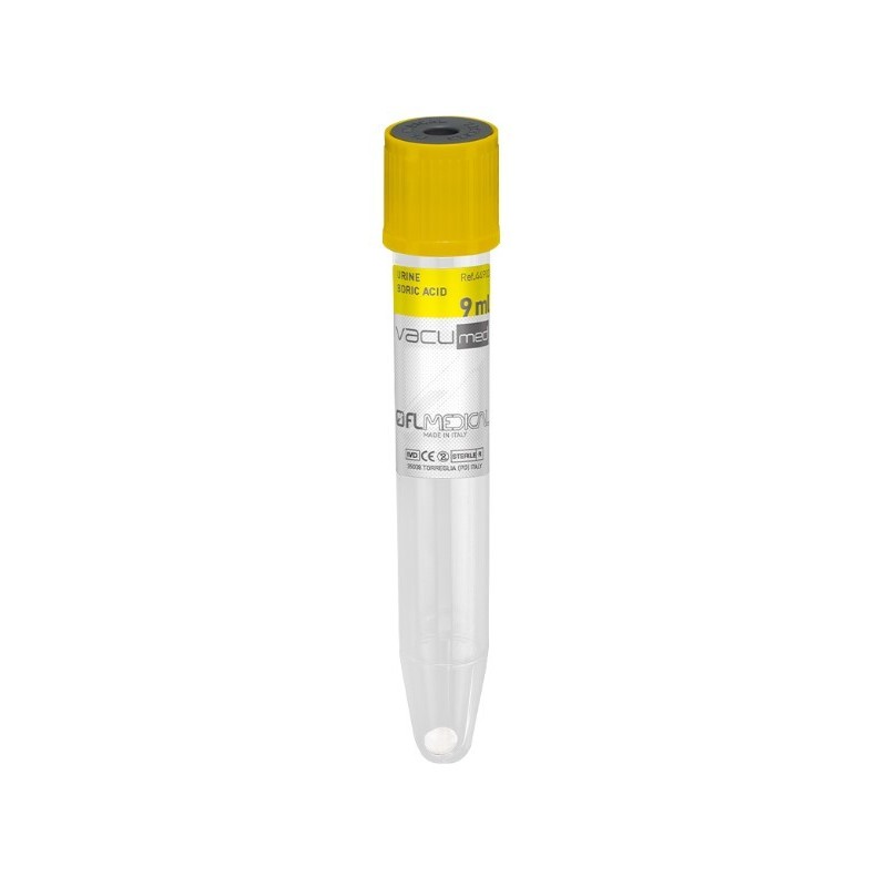 Vacumed 16x100mm con Acido Borico x 10ml di urina