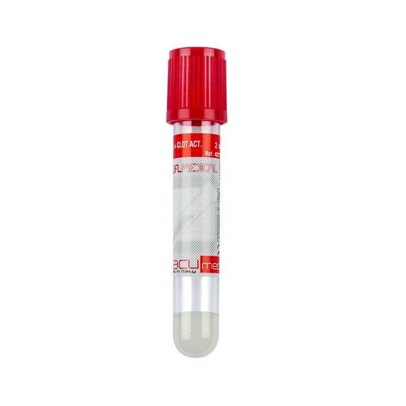 Vacumed Plus 13x100mm con Gel Separatore + Attivatore di Coagulazione x 5ml di sangue