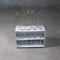 Soporte rack de 20 microtubos de 2 niveles con asientos numerados. 2 piezas 