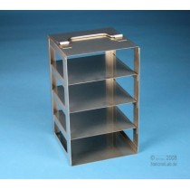 Colonna inox per alloggiare 4 Cryoboxes alte 50mm. Altezza totale 226mm. 