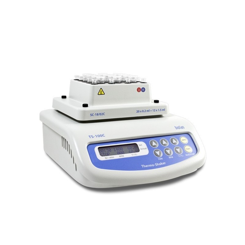 Agitatore termico con funzione di raffreddamento per microprovette e piastre per PCR (senza blocchi)