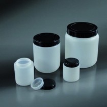 los frascos cilíndricos con tapa de rosca CE 1000 ml con tapa y tapón sin montar
