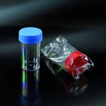 los recipientes para muestras biológicas estéril CE 60 ml 35x70 en PS tapón de rosca - single pack