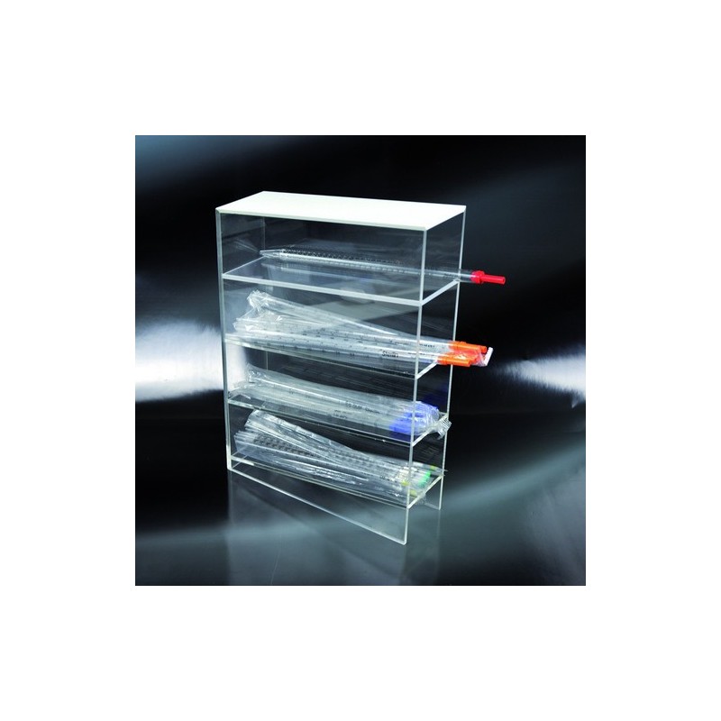 portapipette die bank, aus PMMA, 4 böden