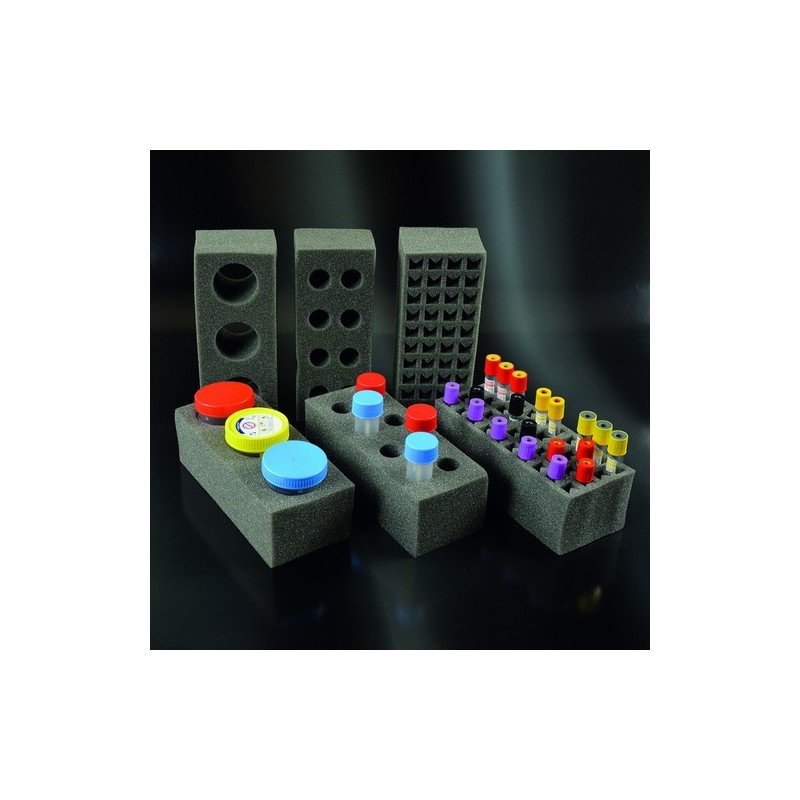 Supporti in materiale assorbente 3 posti per contenitori urina 100/150 ml
