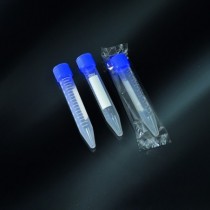 test tubes conical 10 ml PP silk-screen printed screw cap in PP 16x100 mm