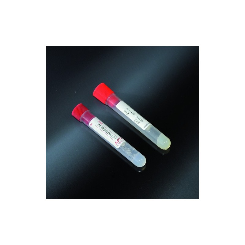 tubes with gel separator 13x75, PP labeled for 5 ml of blood cap down