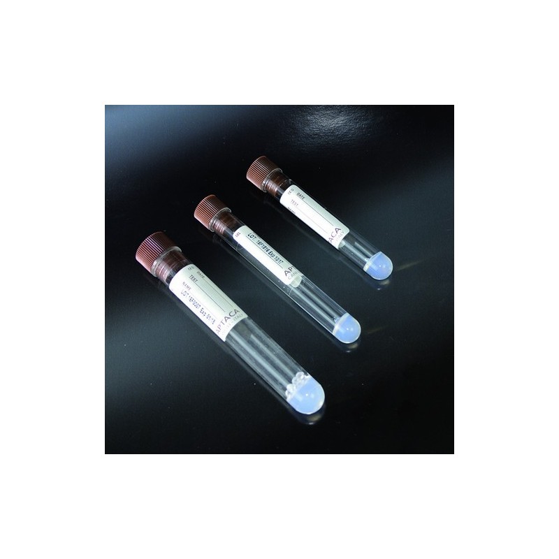 tubes with gel separator+ accelerator 13x75 in PMMA for 5 ml of blood cap down