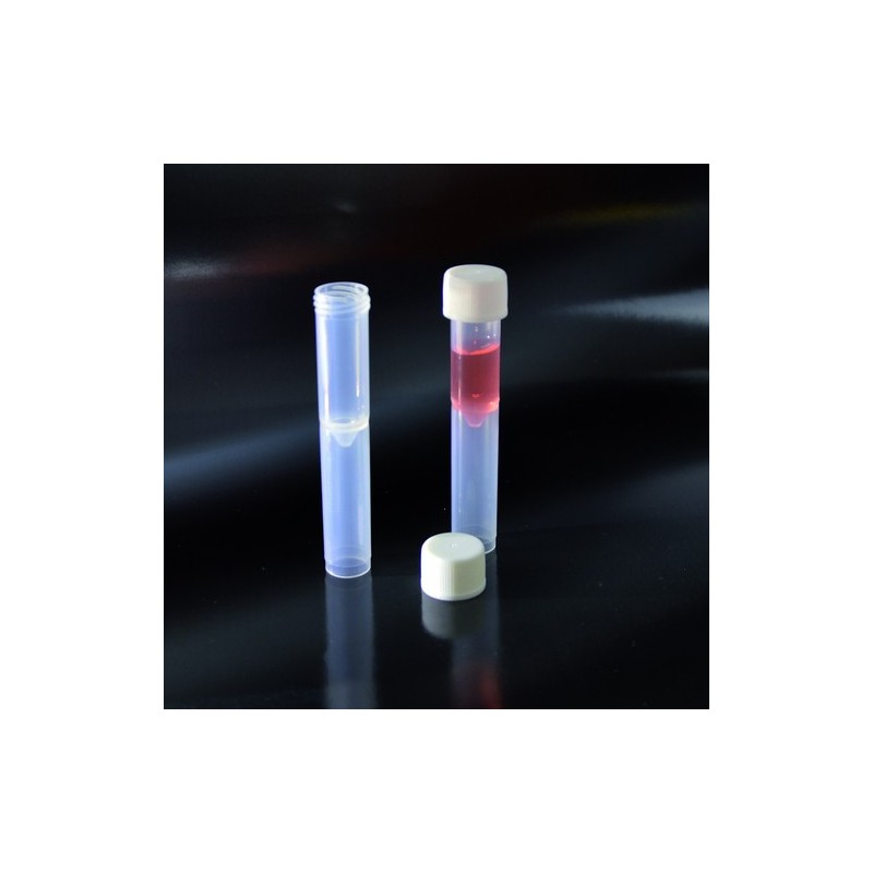 tubes à essai 5 ml avec le double-fond (double fond) tube à essai (PP) 16x97 avec double fond conique