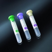 tubos de ensayo con EDTA K3 - tapón de goma forabile 13x75 a 3 ml de sangre de color de tapa verde
