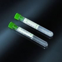 tubos de ensayo con gránulos de separadores CE12x86 PP etiquetados para 5 ml de sangre