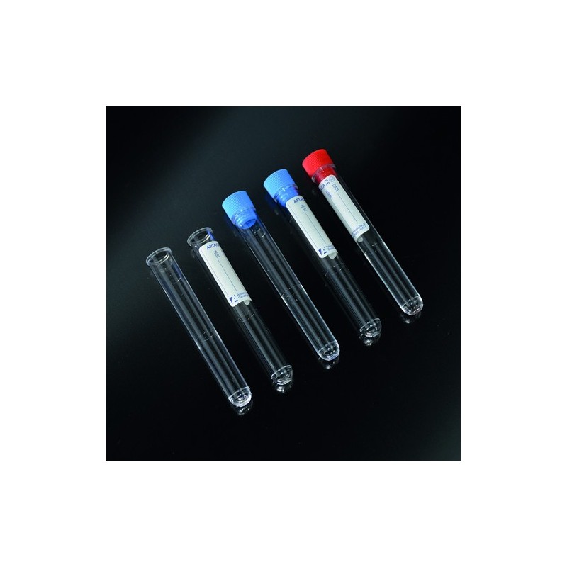 röhrchen und zylindrischen 5 ml sterile PS 12x86 mit kappe und label