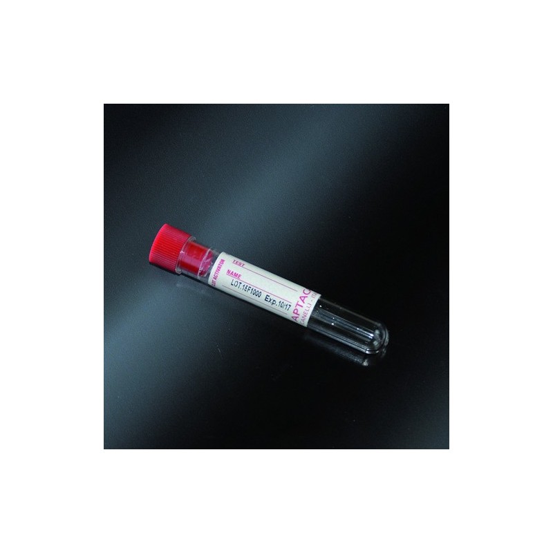 los tubos con el acelerador 13x75 PMMA etiquetados para 4 ml de sangre