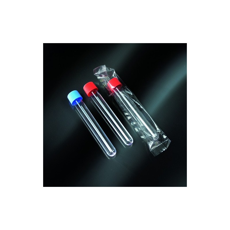 des éprouvettes cylindriques en PS de 15 ml à bouchon à vis en PS 16x120 bouchon à vis stérile