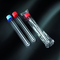 test tubes cylindrical in PS 20 ml screw cap in PS, 16x150 screw cap sterile