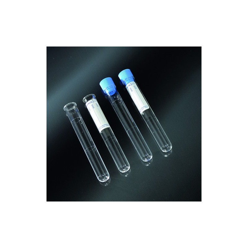des éprouvettes cylindriques en PMMA 12x86 - 5 ml-étiquette
