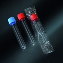 röhrchen und zylindrischen PS-10 ml-schraubverschluss aus PS 16x100 schraubverschluss steril - folie single