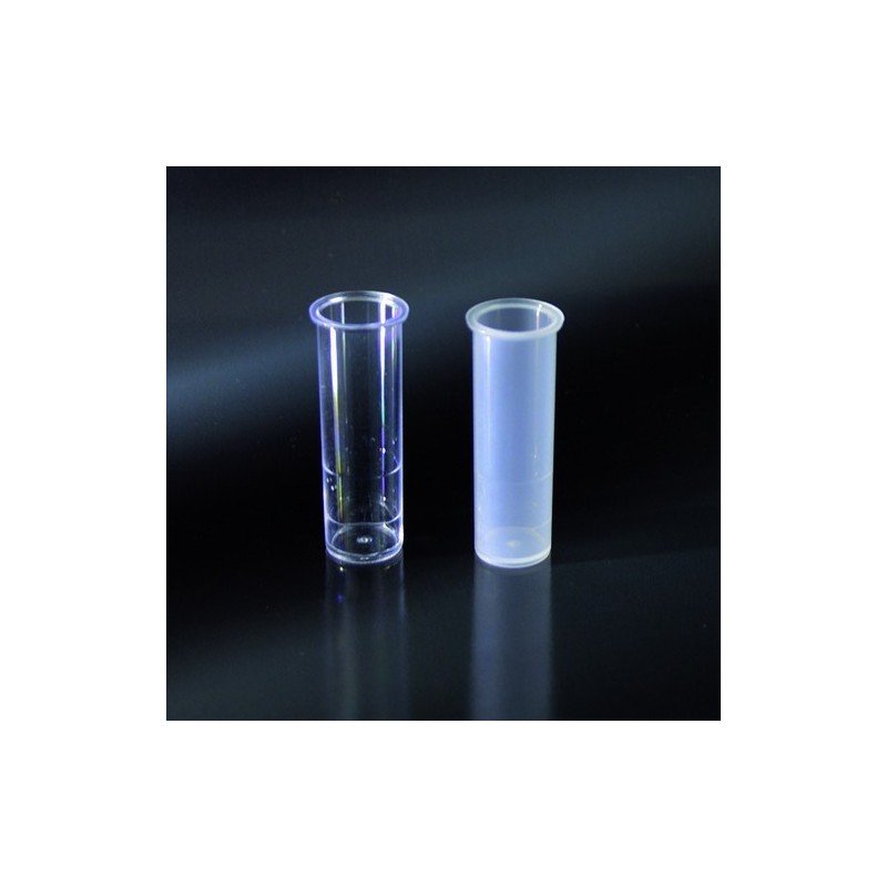 test tubes cylindrical flat-bottom 4 ml, PP graduated with edge, diam.16x50