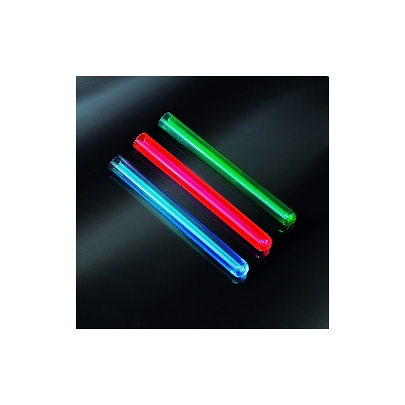 coloured vials 20 ml, PS, 16x150 not graduate without board red