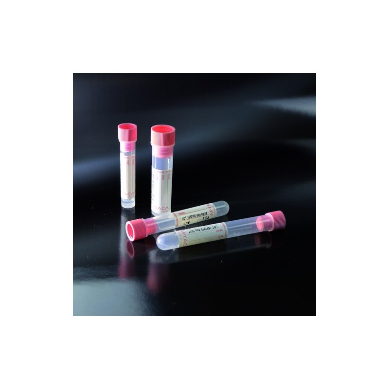 tubes à essai avec du Citrate de Sodium 0.25 casquette rose DOUBLE FLÈCHE 12x56 fond plat