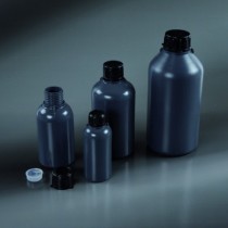 zylinderförmige flasche mit einem engen flaschenhals grau dunkel 1000 ml