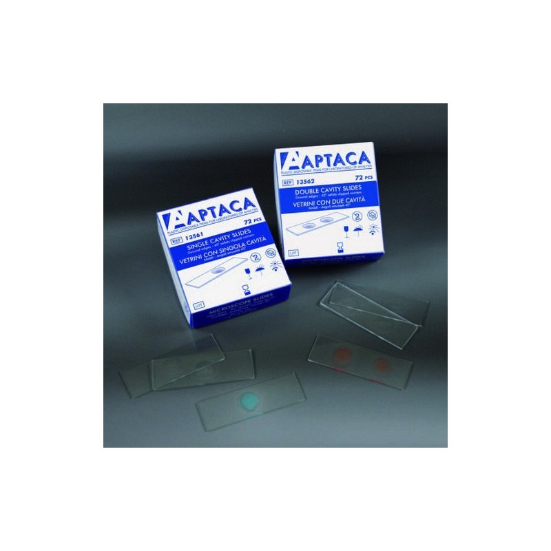 specimen slides with 1 cavity 26x76 mm ground and beveled