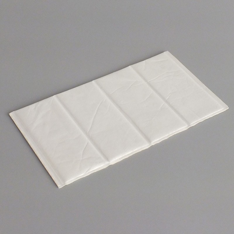 Foglio assorbente a 4 tasche per 4 provette di sangue
