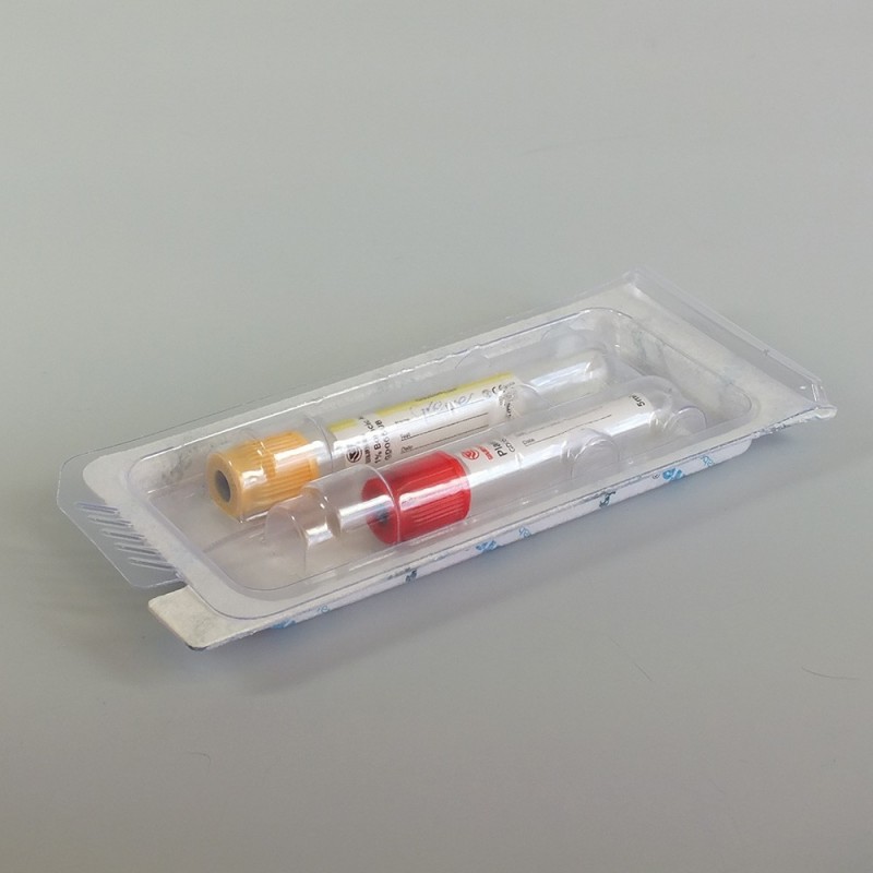 Contenitore SpeciSafe per 2 provette sangue / 2 microtubi o vial 0.5 a 2ml