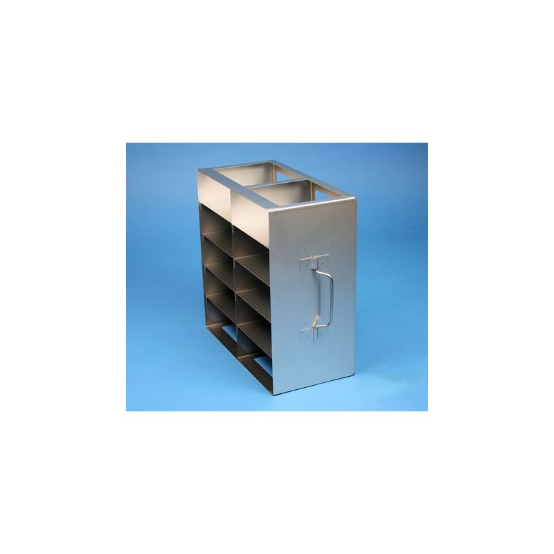 Rack orizzontale acciaio griglia 2x5 (orizz / vert) 10 box per microt/vial 2ml&#44 &#45Dim. 142x286x279mm