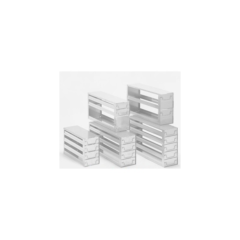 Rack a cassetti acciaio &#44 5 cassetti x 2 box microt/vial 2ml&#44 &#45Dim 145x308x306 (LxPxH)