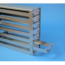 Rack a cassetti acciaio &#44 7 cassetti x 3 box microt/vial 2ml&#44 &#45Dim 145x444x428 (LxPxH)