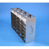 Rack orizzontale acciaio griglia 4x6 (orizz / vert) 20 box per microt/vial 2ml&#44 &#45Dim. 142x565x334mm